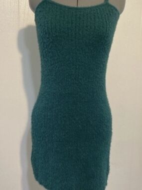Jade Fuzzy Straps Knit Dress